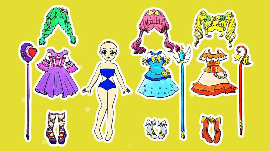 为两位灰姑娘搭配时尚公主裙 服务升级 4纸娃娃趣味手工剪纸,为瓢虫小