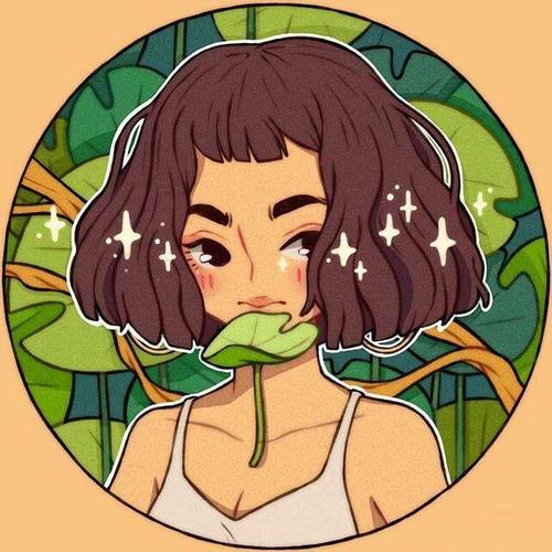 一组甜美糖果风女孩插画,线条干净利落,表情生动可爱