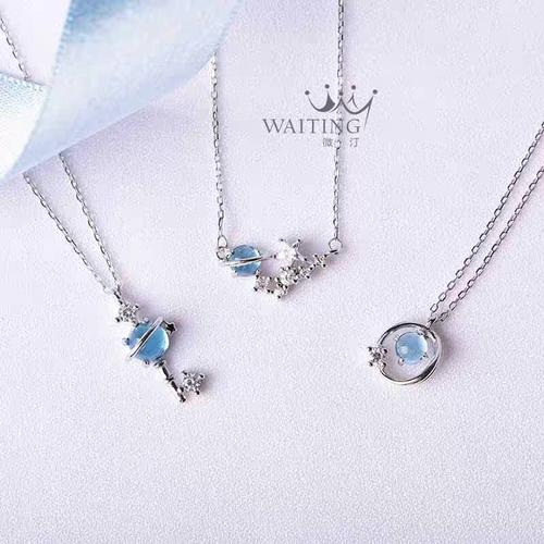 项链闺蜜两人星空钥匙女韩版学生少女锁骨吊坠项链