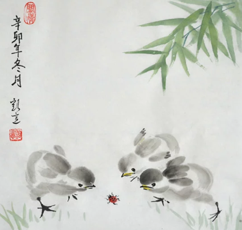 版权归作者所有)今天的水墨画教程就到这里啦~是不是很可爱呢更多绘画