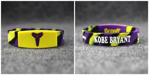 湖人队科比球星篮球手环男女学生硅胶运动手环腕带手链手带 科比纪念