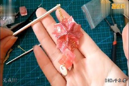 折纸樱花发簪 折纸视频