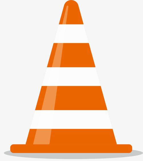 横向矢量卡通条纹路障