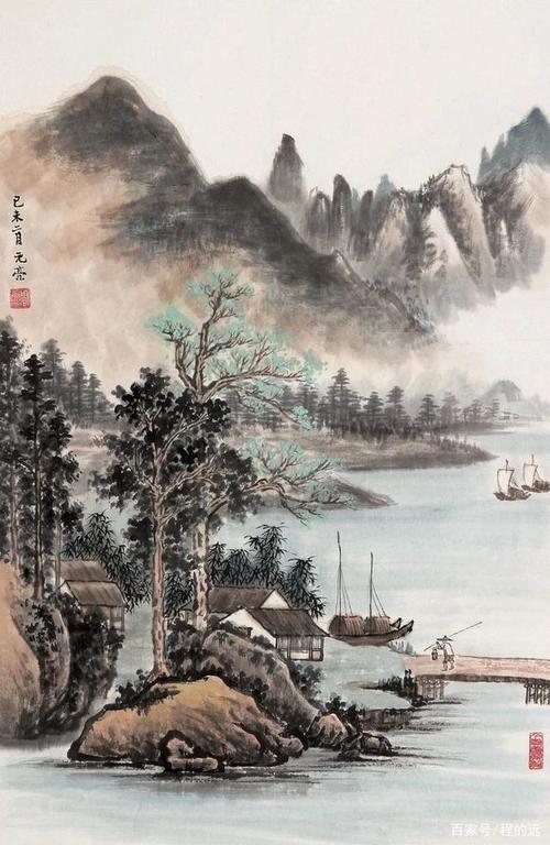 周元亮山水画作品欣赏