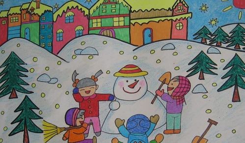 儿童画冬天的图画大全