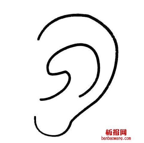 耳朵简笔画图片