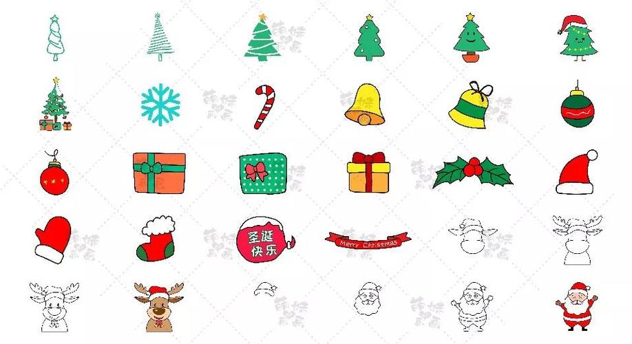 圣诞元素画起来 用几根直线就能画的雪花,简单又漂亮,可以用来装饰