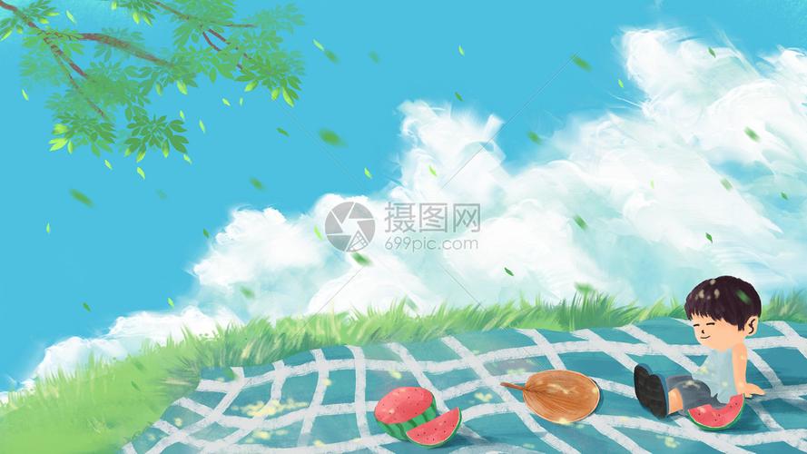 夏天树下乘凉