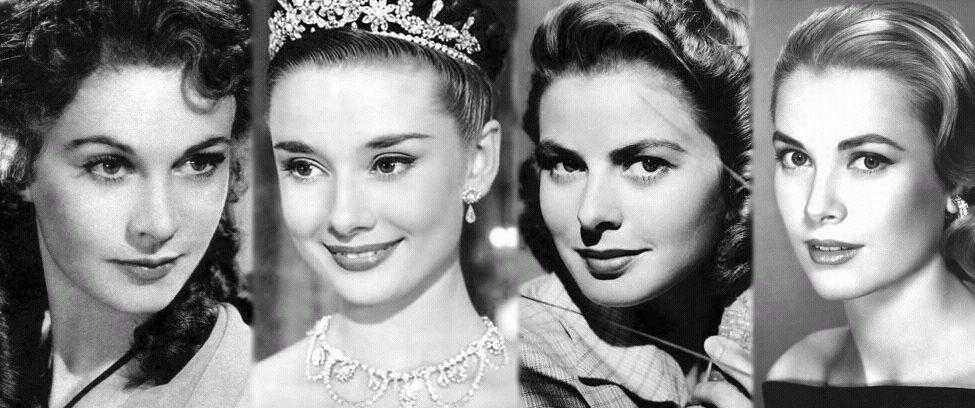 有谁确定这张图片中费雯丽,赫本之外的后两位影星是谁