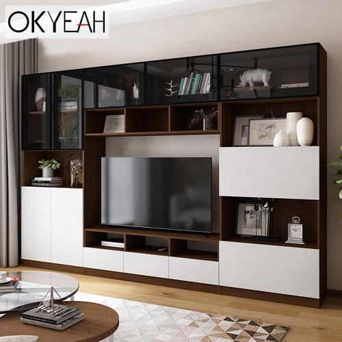 墙背景墙装饰柜简约现代电视机柜 环保板材 支持定制 颜色多选3期免息