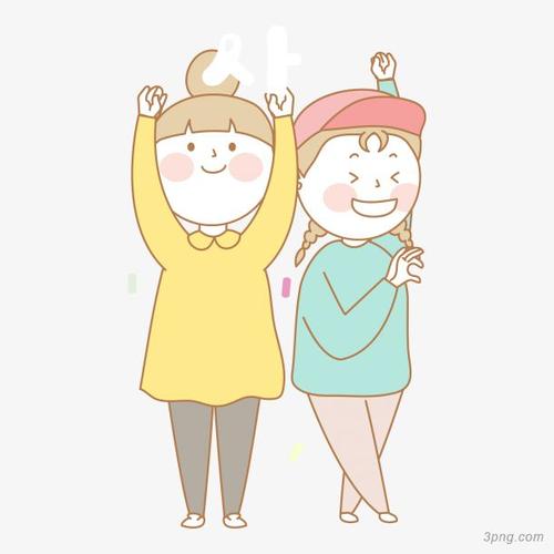 小孩儿童可爱天真黄色矢量