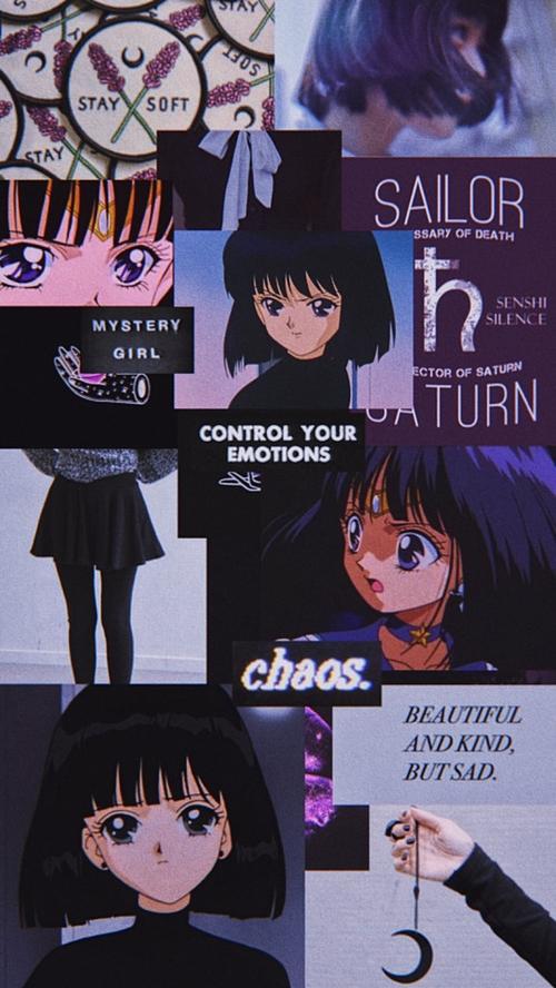 美少女战士复古拼接壁纸