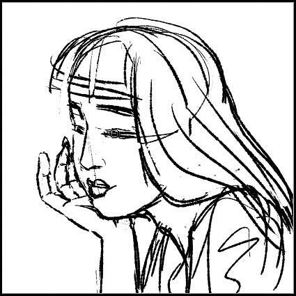 数字绘画ps水墨人物画步骤水墨少女肖像