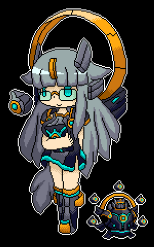 元气骑士娘化像素画