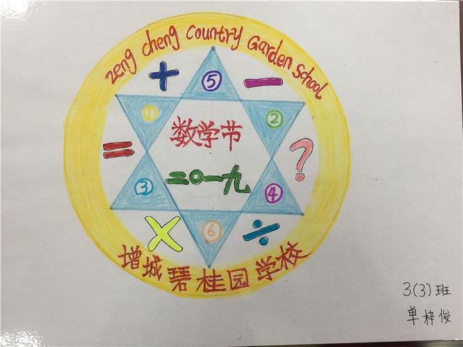 画心中节徽 展无限创意------增城碧桂园学校第三届数学节节徽设计