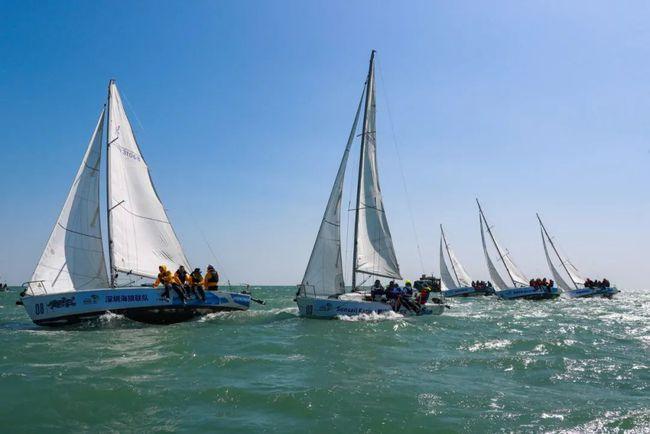 2021一带一路国际帆船赛中国北海站扬帆起航高清精彩瞬间