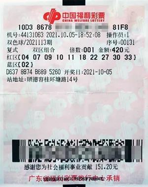 10月5日晚,中国福利彩票双色球第2021113期开奖号码为红球04,07,10,22