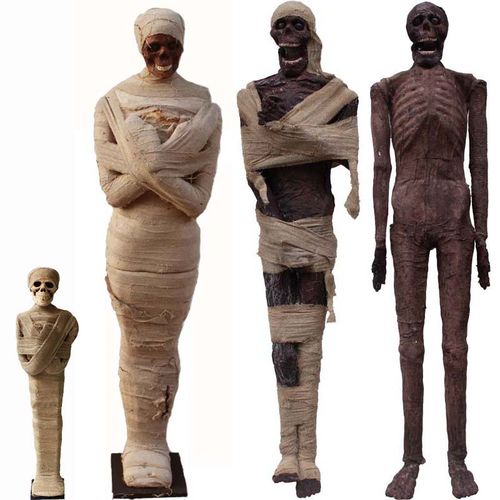 万圣节鬼节装饰 酒吧会所鬼屋布景道具 仿真木乃伊男女僵尸干尸