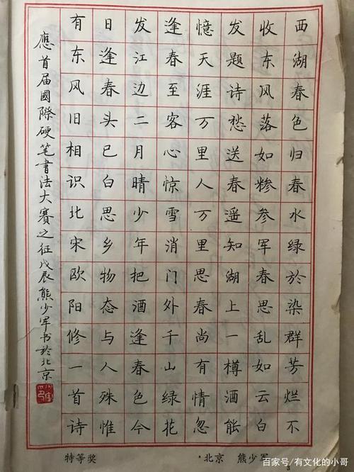 30年前硬笔书法特等奖作品,笔笔精到可以称为字帖,很多人没见过