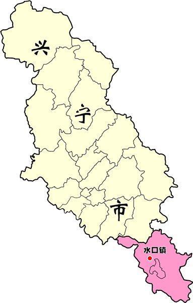 截至2019年,水口镇辖1个社区,38个行政村,镇政府驻水口社区.
