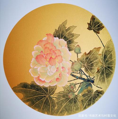 芙蓉花杂谈和芙蓉工笔花鸟画作品赏析