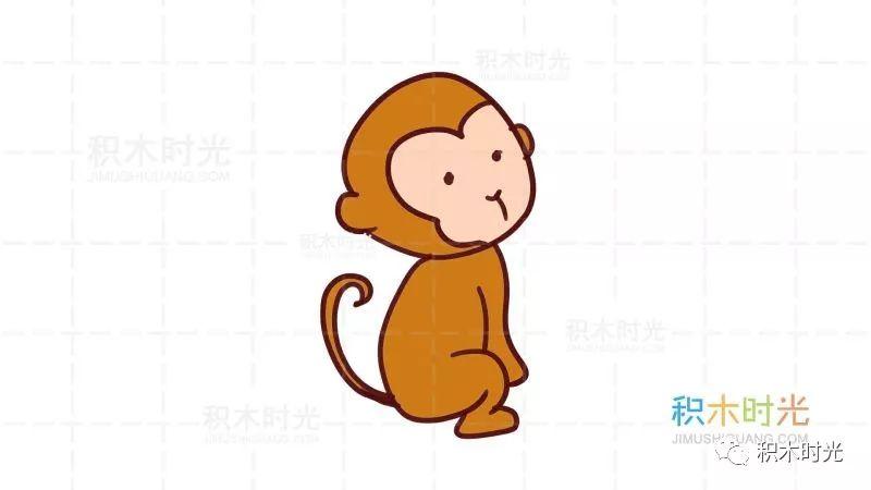 动物简笔画大全:画猴子简笔画