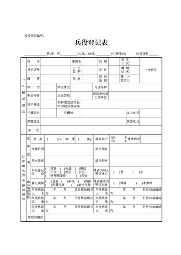 兵役登记表格(样表)及填表说明.doc 4页