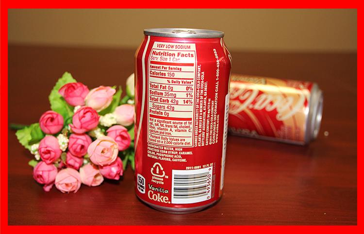 美国进口 香草可乐可口可乐香草味355ml*12/箱 多省包邮