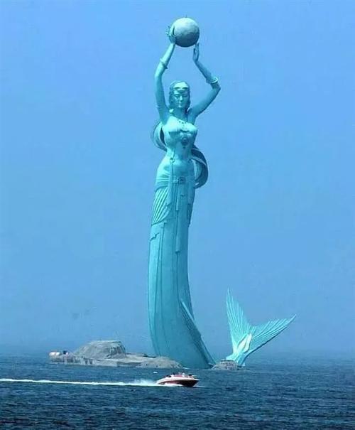 鲅鱼公主雕塑,连公主都是鲅鱼