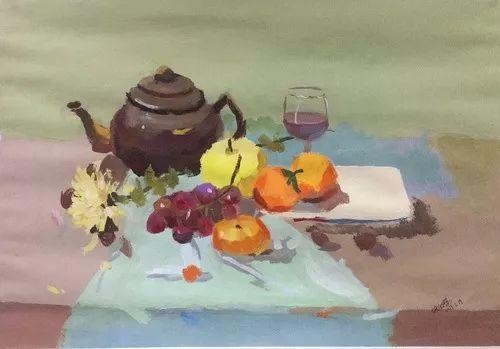 2019年源极画社暑假班素描色彩优秀作品展_静物