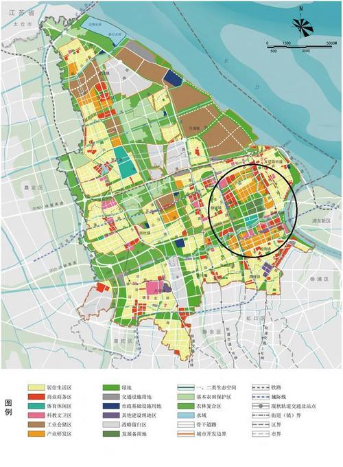 吴淞工业区在上海市宝山区2035年的位置如下所示.