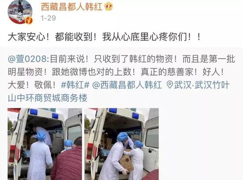 韩红为竹溪捐赠的抗"疫"物资!