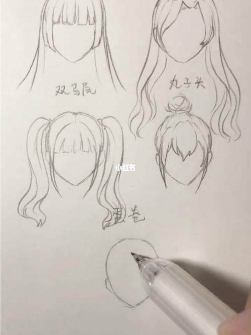 头发画法来咯,有你的发型吗_绘画_发型_文化_绘画