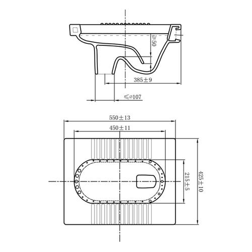 14094 九牧卫浴蹲便器蹲坑式存水弯蹲厕便池防臭蹲便器套装 jomoo