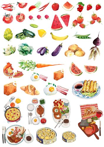 创意食物美食文具纸贴日记本可爱纸贴小清新手帐相册diy装饰贴画