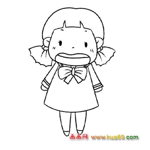 伤心小女孩│人物简笔画