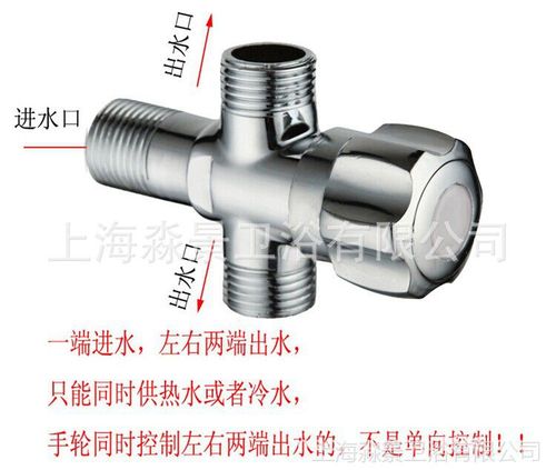 【特价促销 全铜加厚双用三角阀 双出水三角阀 一进二