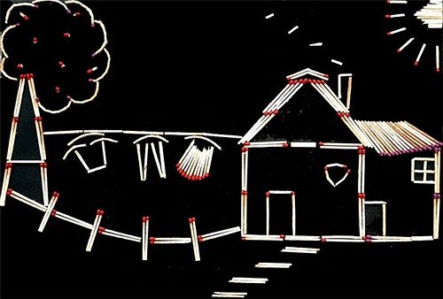 [极品收藏]漂亮的火柴艺术画图片(2)