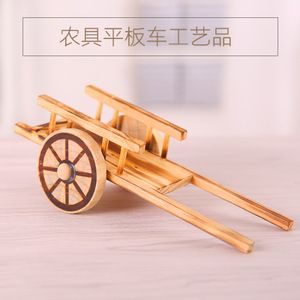 旅游工艺品批发 木制仿古手推车 家居办公平板车摆件 木制工艺品