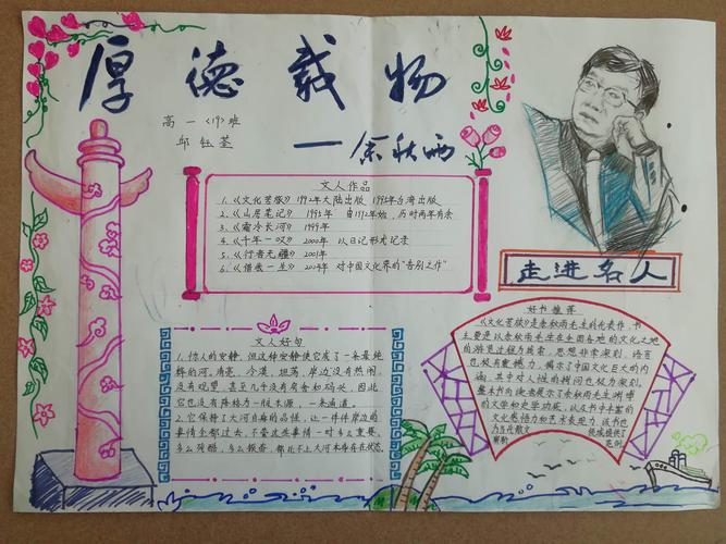 书文合一:湛江二中高一19班传记整书阅读手抄报选(20人)《道德经》