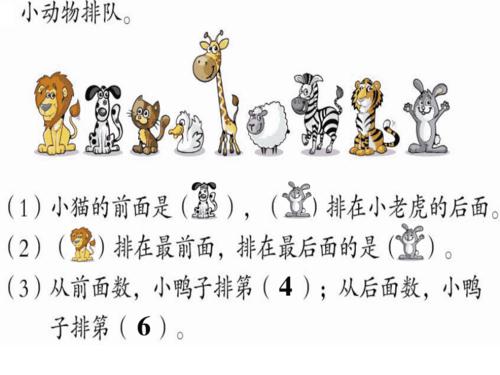 人教版一年级数学上册认识前后左右上下 ppt