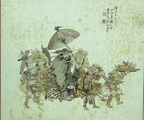 近代画家徐操钟馗夜巡图赏析