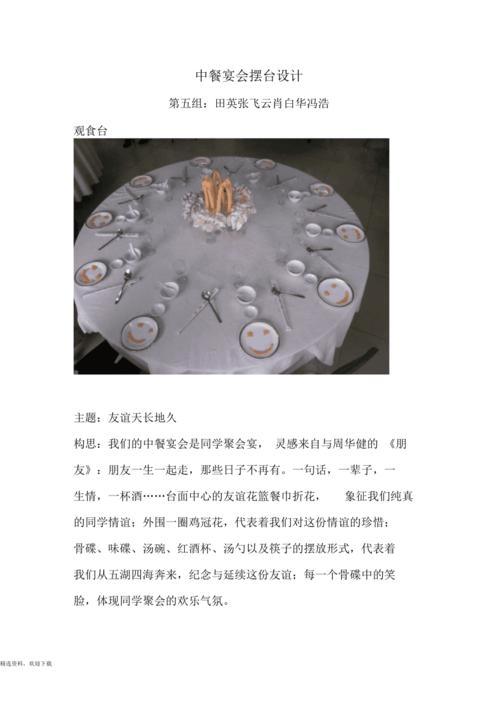 中餐宴会摆台设计