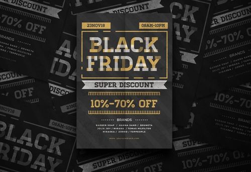 黑色星期五海报宣传单模板素材black friday flyer