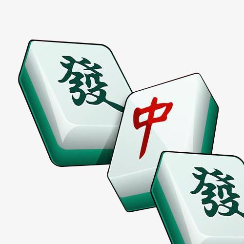 麻将三张牌手绘