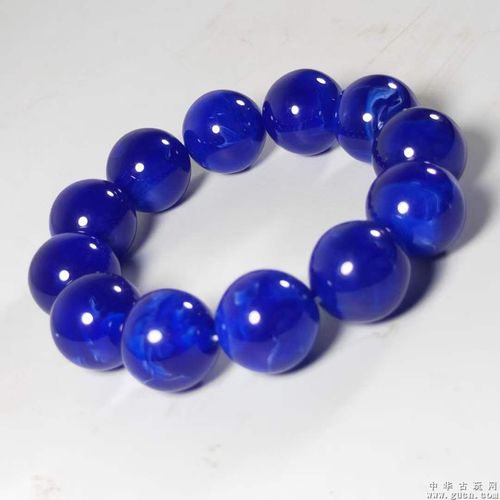 天然蓝水晶蜜蜡手串