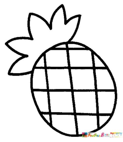 幼儿苹果葡萄石榴香蕉水果涂色儿童简笔画线稿临摹画jpg素材幼儿初学