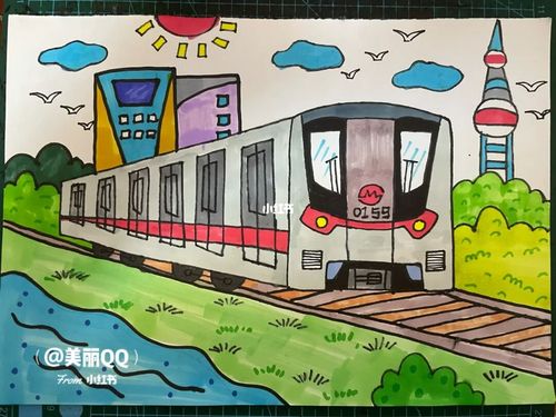 每日一画|火车地铁1号线_火车_儿童画_创意儿童画_文化_绘画