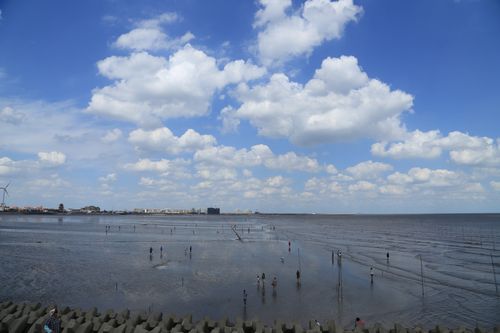 碧海金沙的海岸线