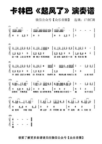 双指琴卡林巴琴起风了演奏示范教学含视频曲谱